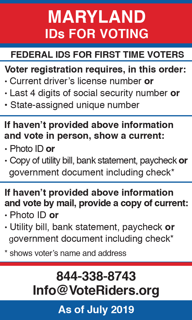 do you need id to vote in maryland