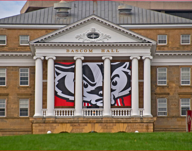 Exterior of Boscom Hall on the University of Wisconsin Madison campus