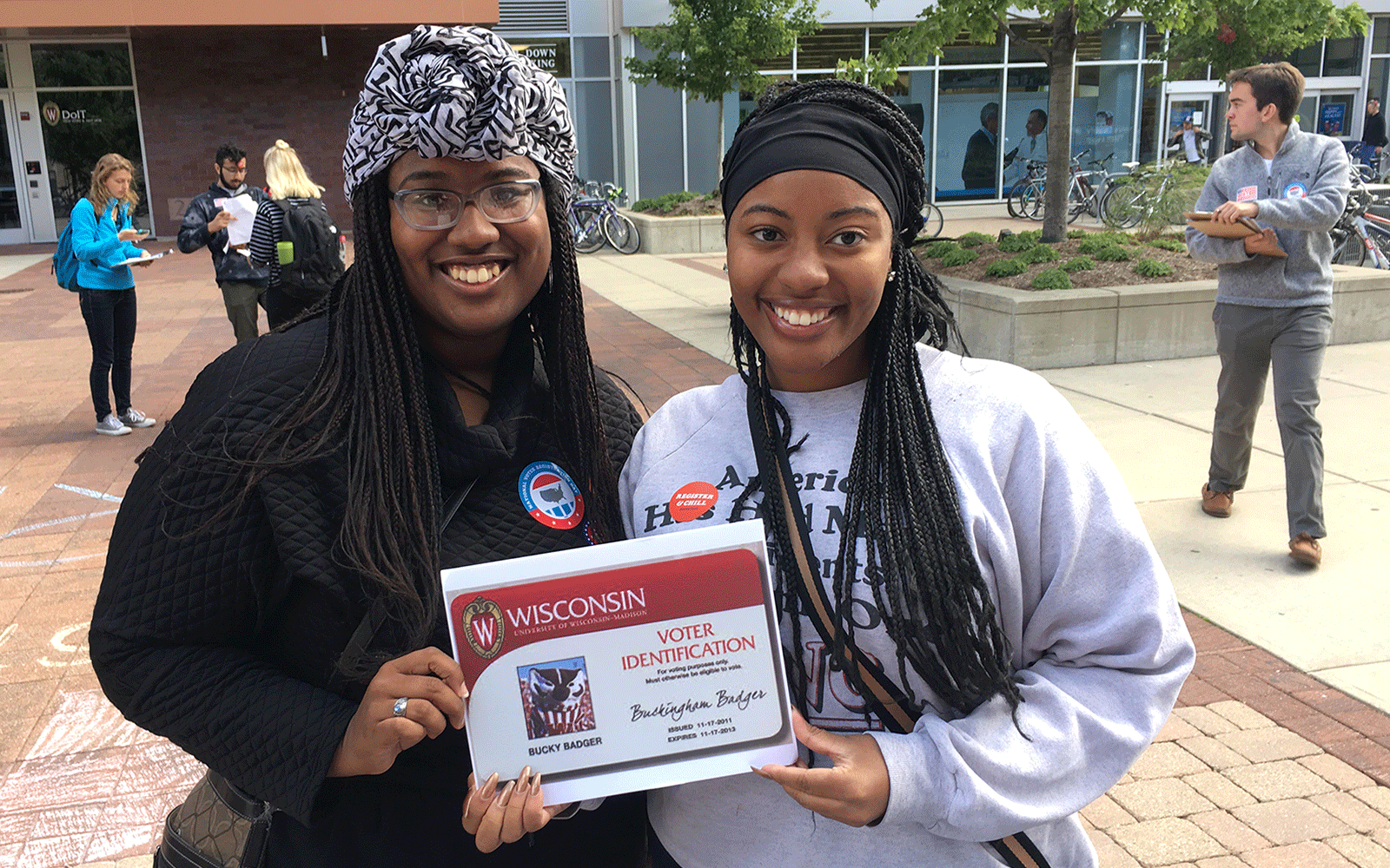 Image: college voters in Madison