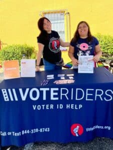 VoteRiders' Arizona staff member with her niece at a voter ID clinic